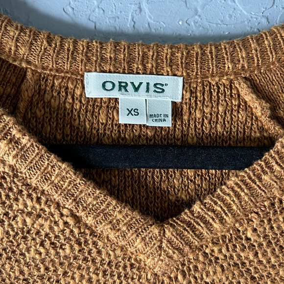 Orvis women’s Easy V-Neck linen blend pullover Sweater size XS - Picture 5 of 7